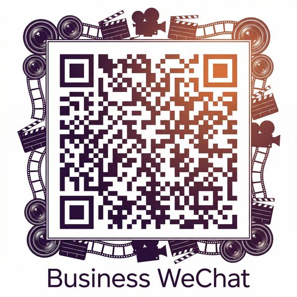 落地窗前商务二维码